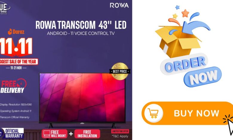 ROWA Transcom Official warranty 43" Android -11 Voice Control LED TV | 43S52